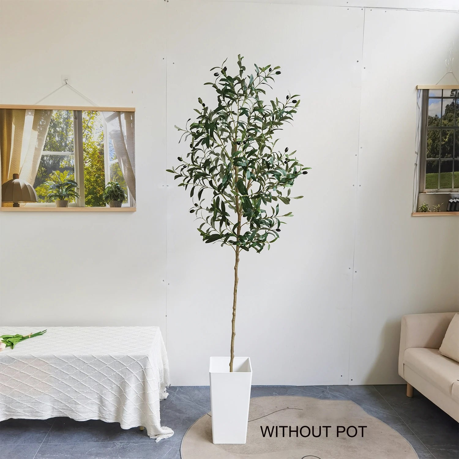 120-180CM Artificial Olive Tree Branch Without Pot Modern Minimalist Fake Plant