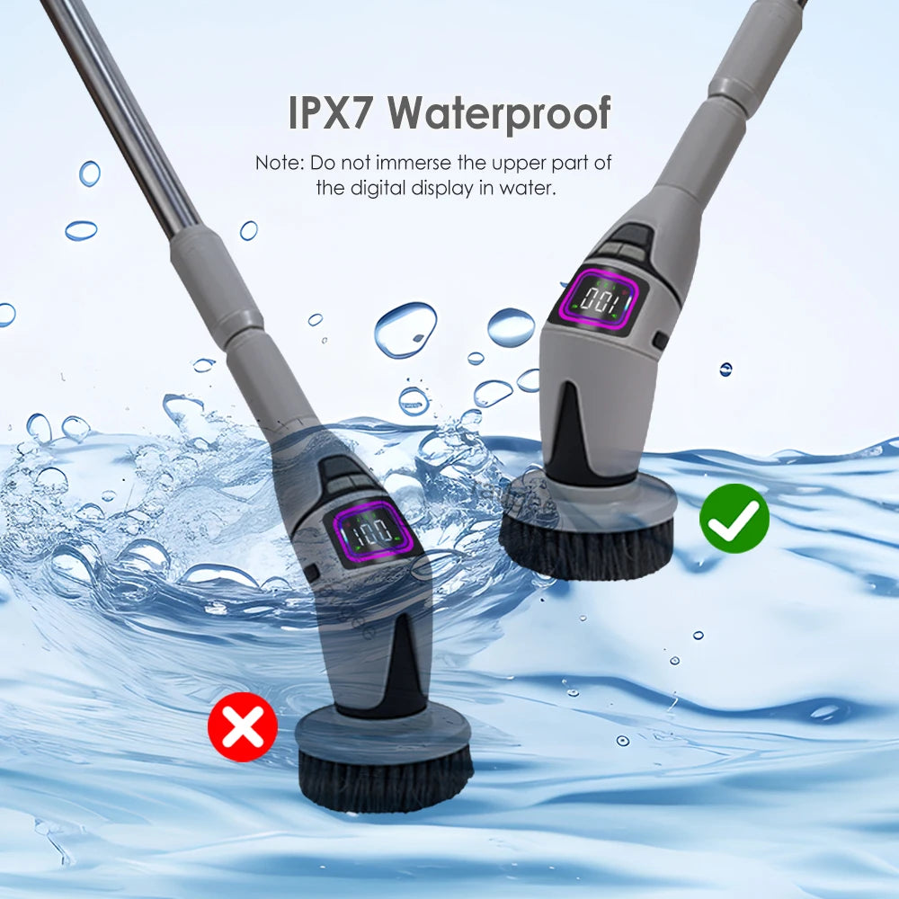 Electric Bathroom Cleaning Brush 10 in 1 Multifunctional Household Wireless