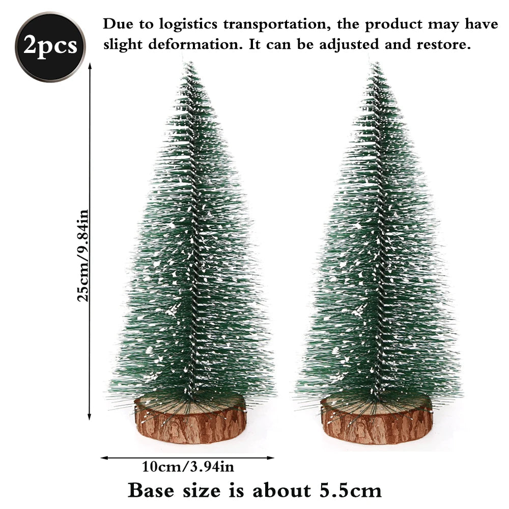 Mini Christmas Tree Bottle Brush Tree Artificial Green Christmas