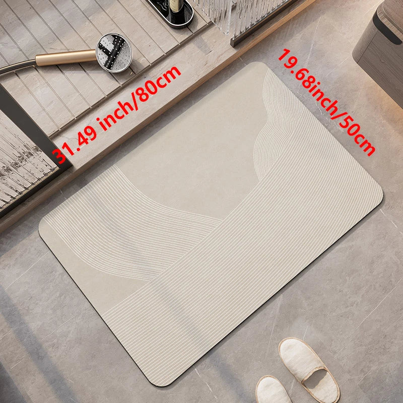 Non-Slip Diatomite Bath Mat Bathroom Foot Mats