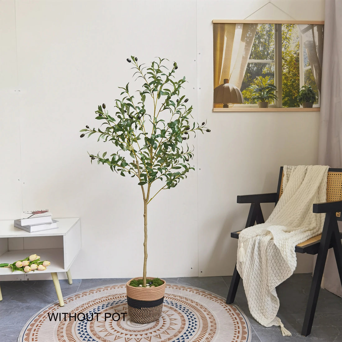 120-180CM Artificial Olive Tree Branch Without Pot Modern Minimalist Fake Plant
