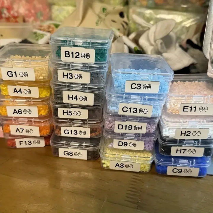 White transparent plastic storage box combination