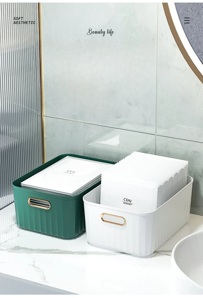 Sundries Storage Boxes with Lid Light Luxury Snacks Toys Storage