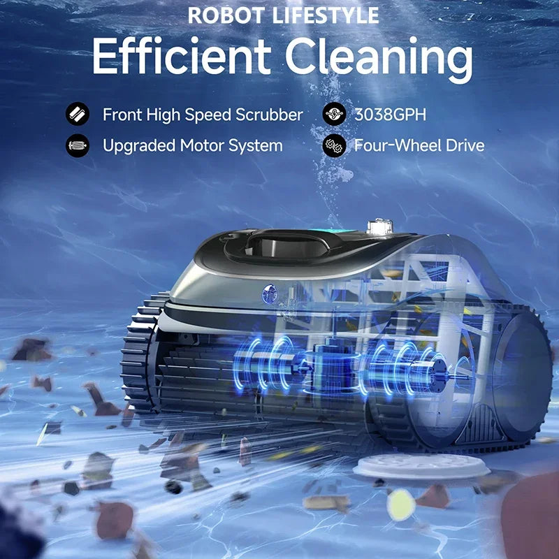 Wireless Robotic Swimming Pool Cleaner WYBOT C1 APP Control Clean Floor Wall