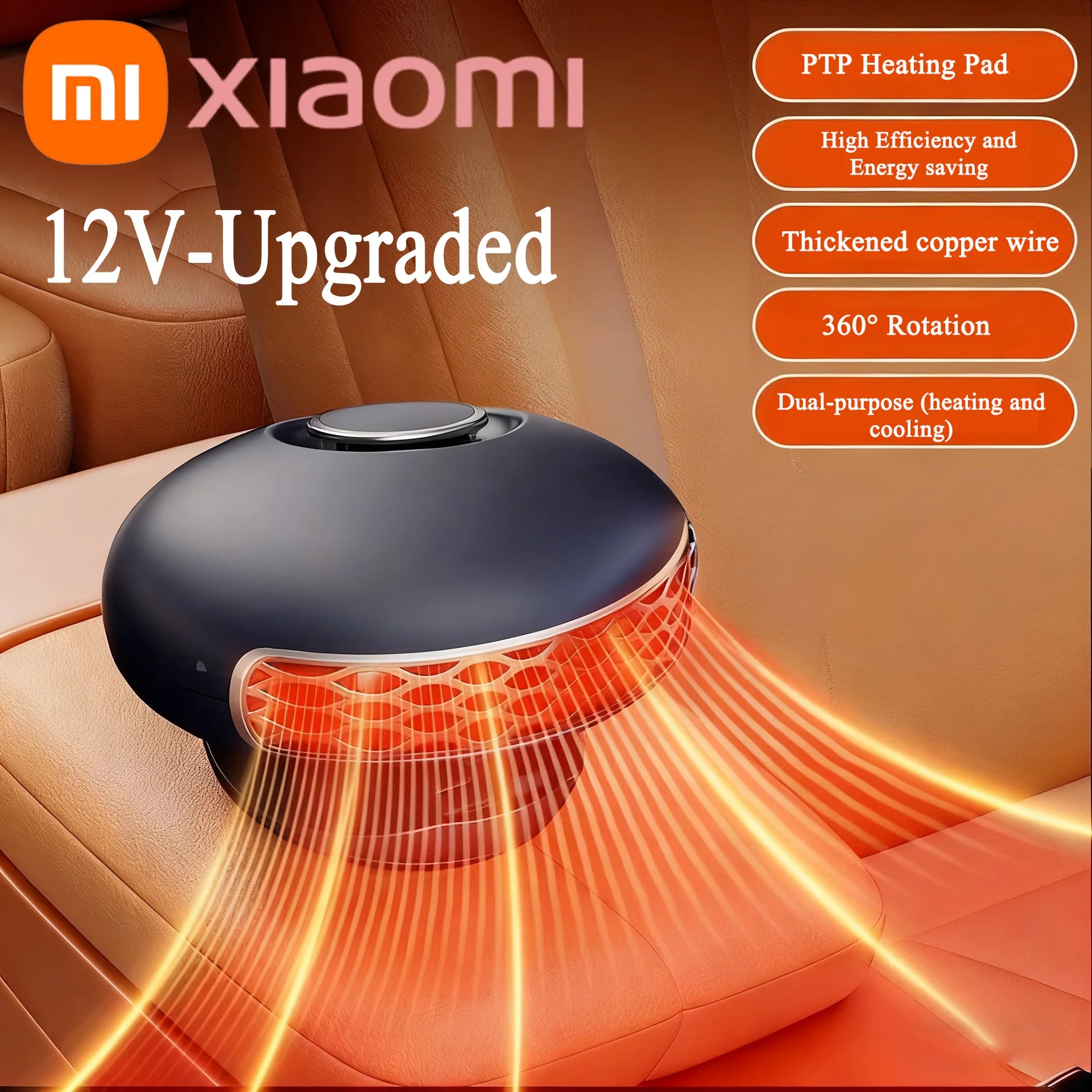 Xiaomi Car Heater 12v24v Low Power 360°Rotation