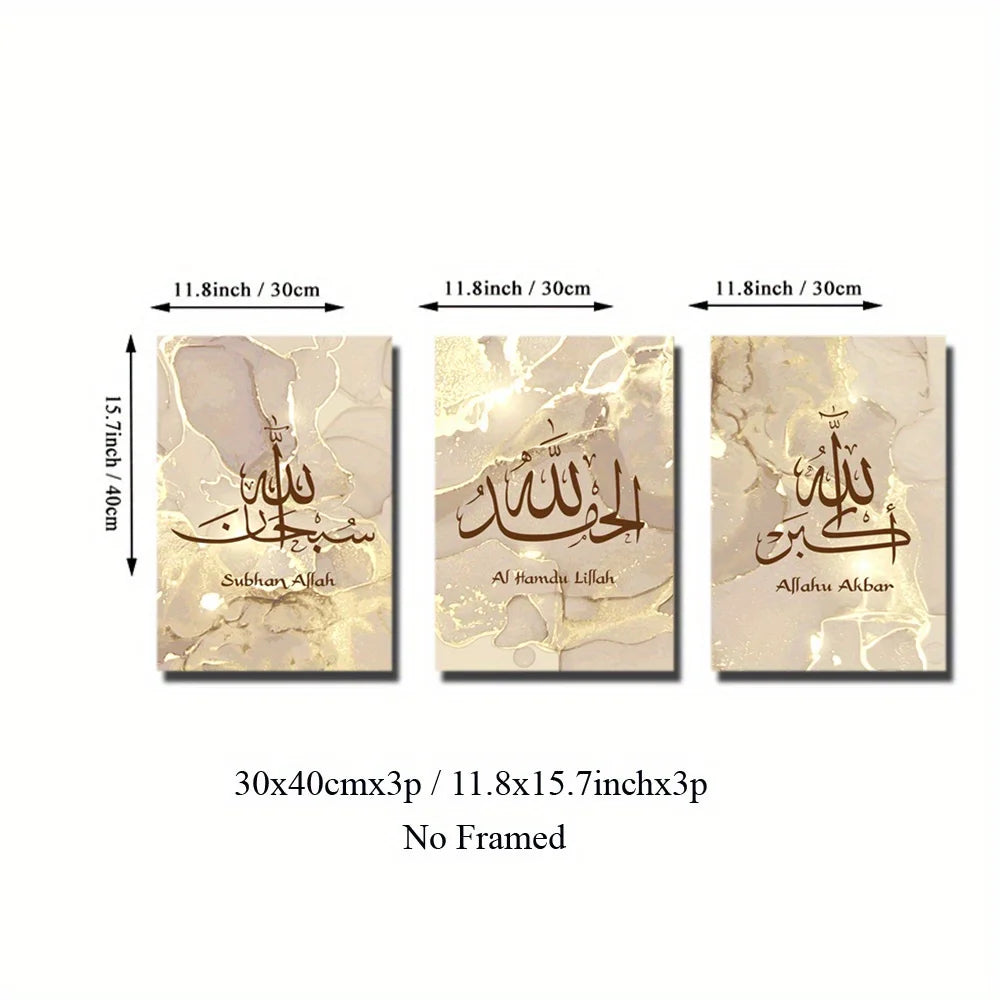 3pcs Canvas Poster, Religion Art