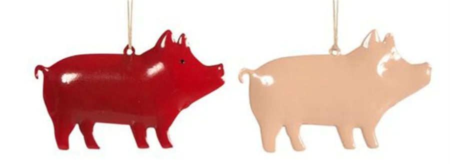 Metal Hand Painted Hanging Christmas Tree Decoration, Holiday Gift