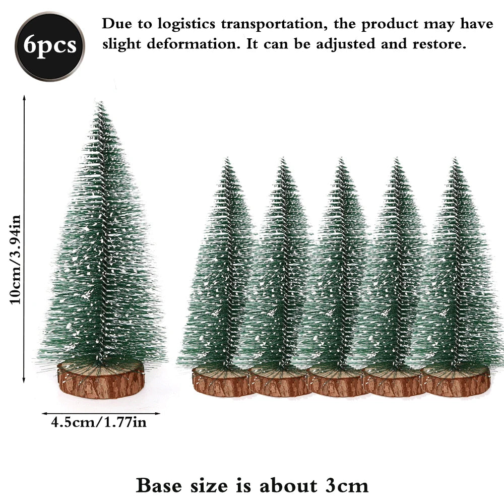 Mini Christmas Tree Bottle Brush Tree Artificial Green Christmas