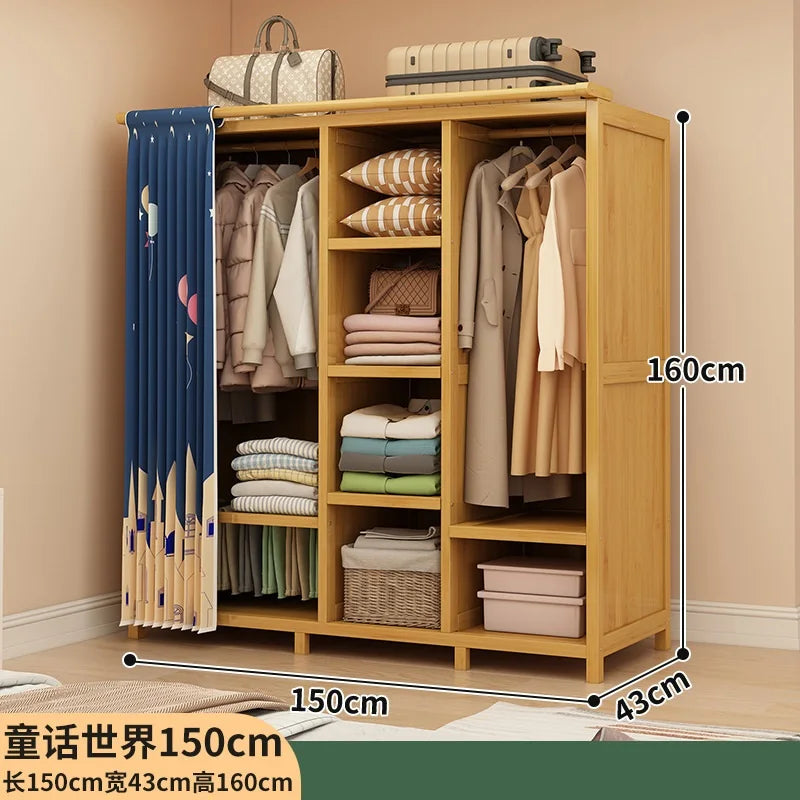 Simple wardrobe rental bedroom dustproof closet
