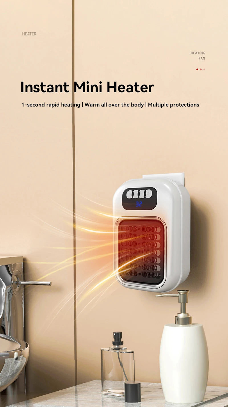 Xiaomi New Portable Heater Mini Electric Heater Plug in Wall Room Heater