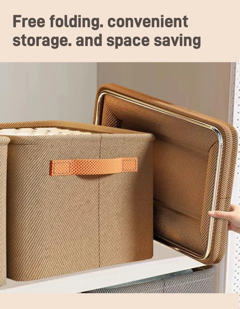 Folding Cotton Linen Storage Box Basket For Storing Dirty Clothes Laundry Basket