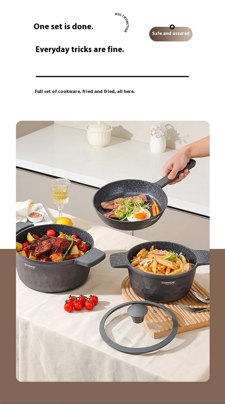 DONNOR Non-stick Pot 12/13/16pcs Cookware Set