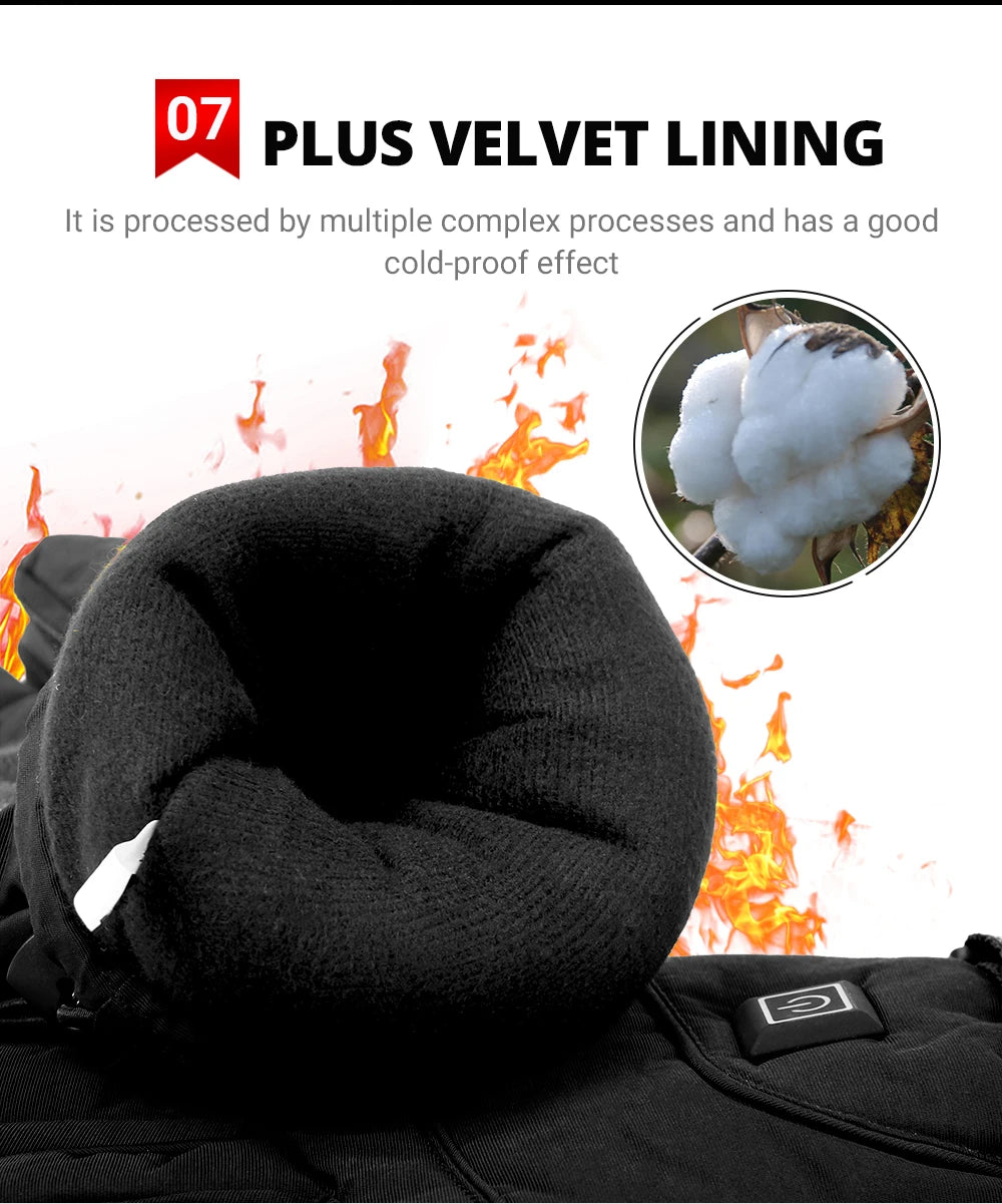 Electric Heated Gloves Winter Skiing Heated Gloves Moto Warm Waterproof