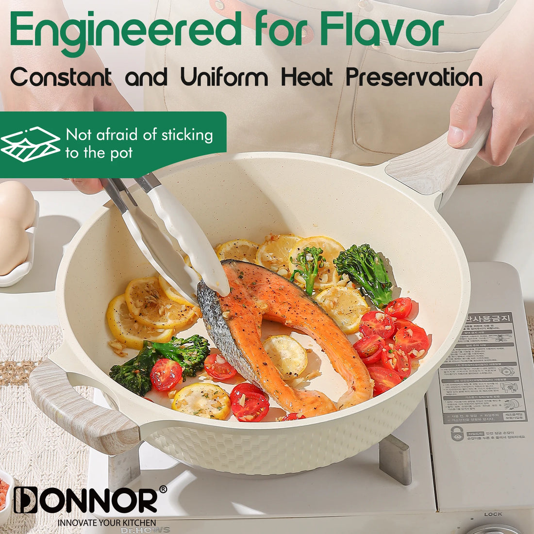 DONNOR 15-piece Pot Set, Non-stick Kitchen Cookware Set Non-stick