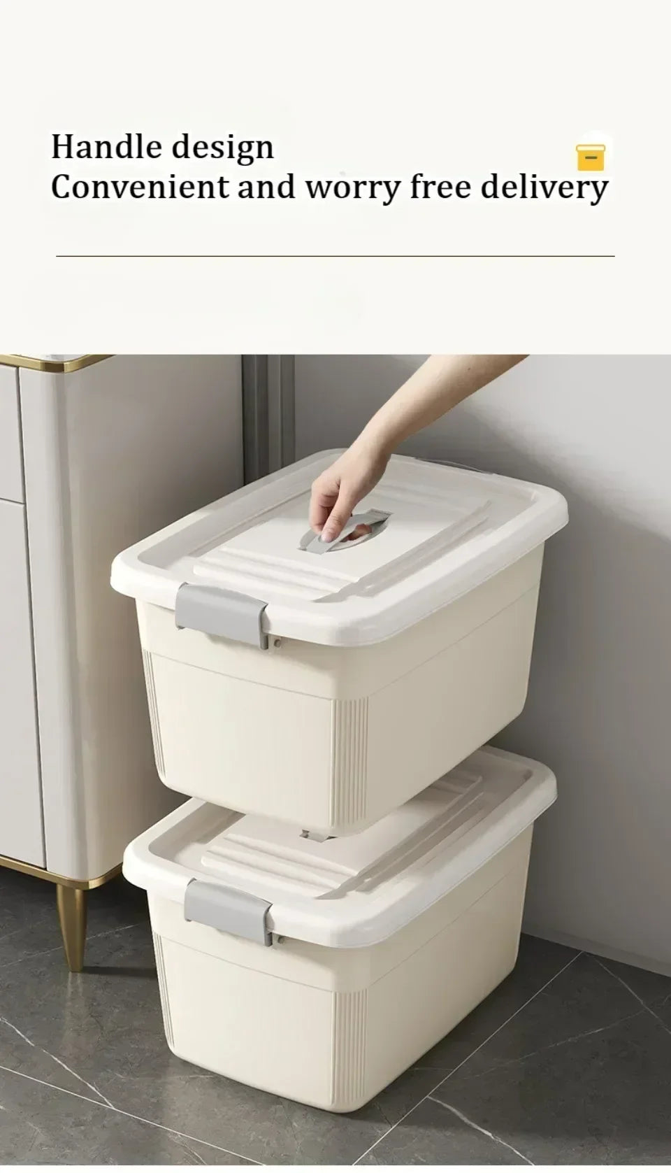Dustproof Covered Storage Box Durable Large Plastic Storage Box