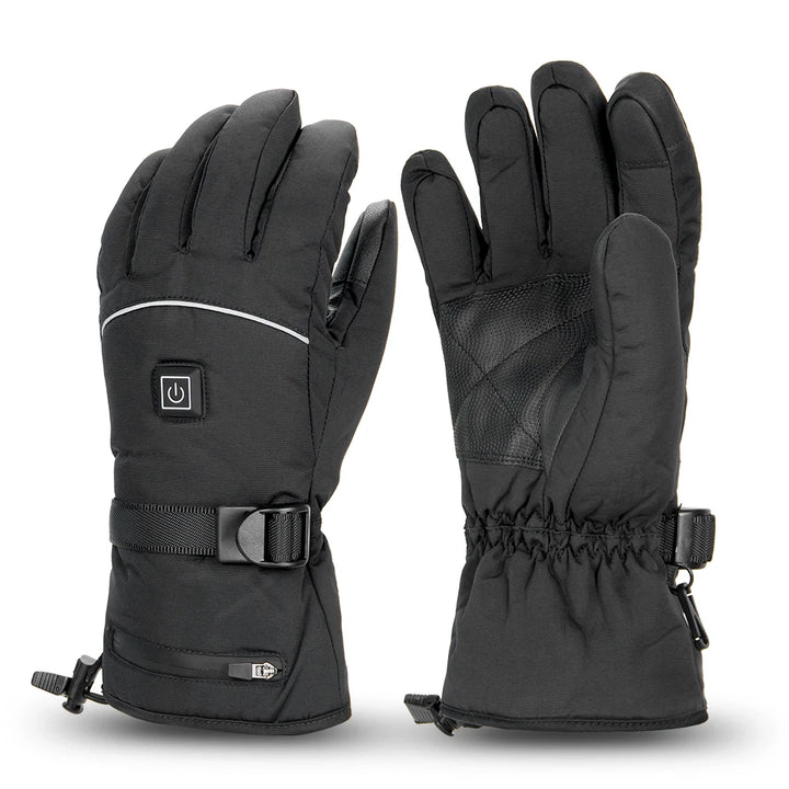 Heated Gloves Battery Heat Motorcycle Gloves Goat-skin Leather 3 Gears