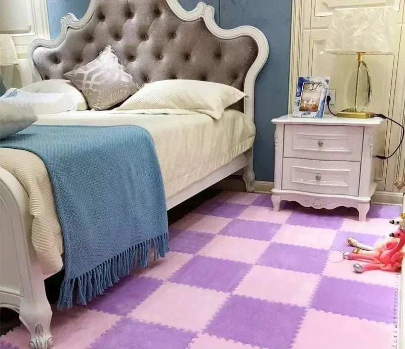 30x30cm Plush Puzzle Foam Floor Mat Creative Fashion Carpet