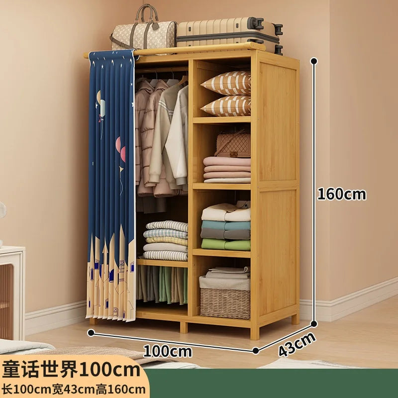 Simple wardrobe rental bedroom dustproof closet