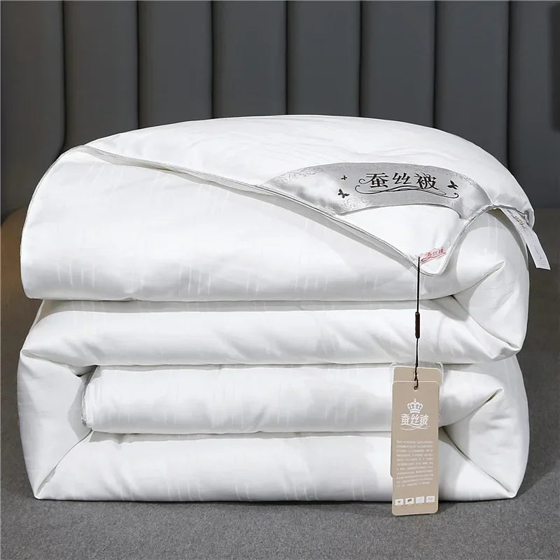 Natural Mulberry Silk Duvet Luxury Queen King Size Comforter