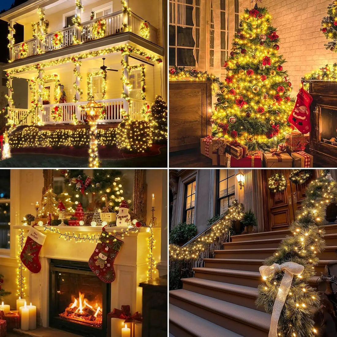 LED Firecracker String Lights 30-75M Garland Fairy Lights EU/US