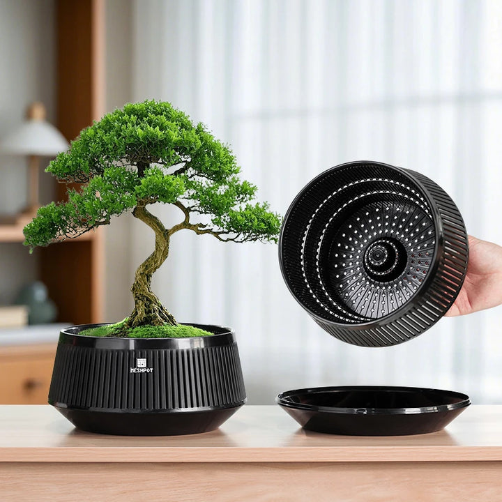 Meshpot Bonsai Pot with Saucer Plastic Flower Pot