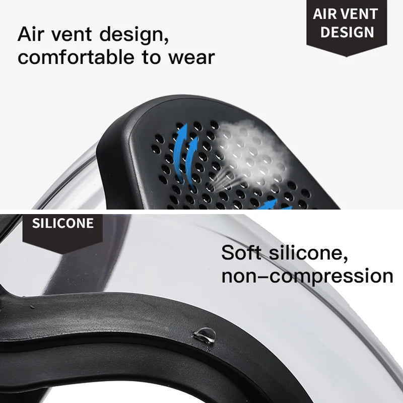 Full Face Transparent Protective Mask Dust and Fog Resistant Oil Splas