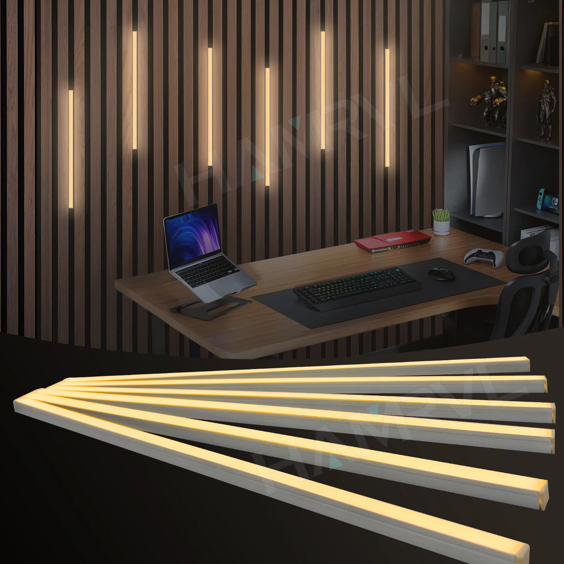 LED Light Kit Touch Dimming Aluminum Strip Lamp