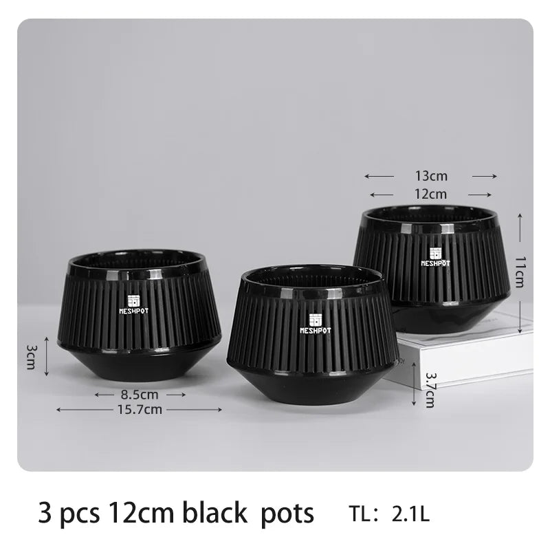 Meshpot Bonsai Pots with Drainage Tray and Excellent Airflow
