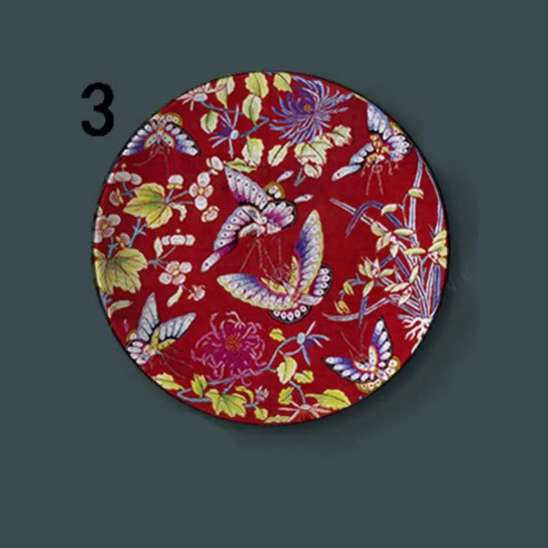 6-8inch Chinese Style Ceramic Plate with Dragon Phoenix