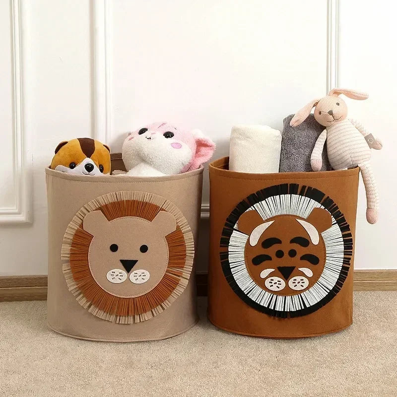1/2/3/5PCS Baby Storage Basket Panda Dinosaur Cartoon