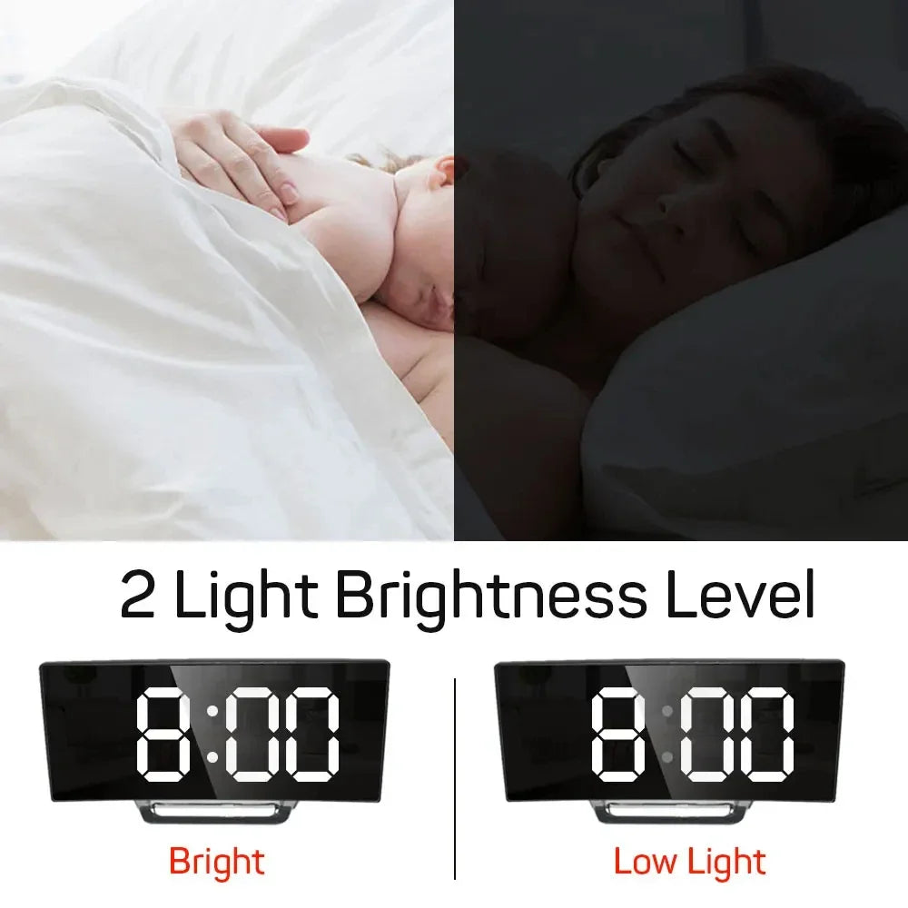 LED Digital Electronic Clock Backlight Large Number Alarm Clock