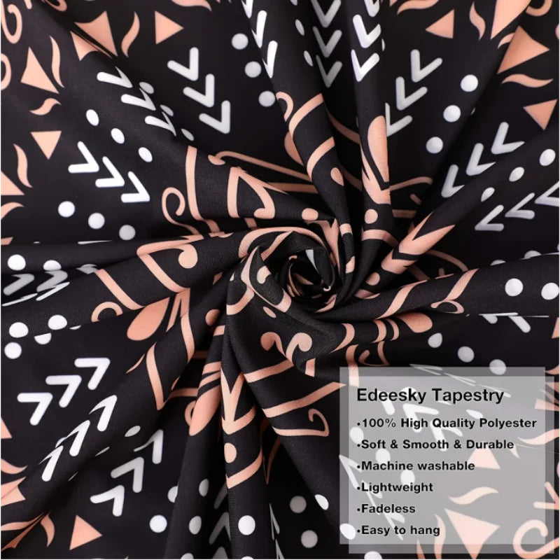 VIKAMA Christmas Tapestry Snowy Christmas Village Scene Living Room