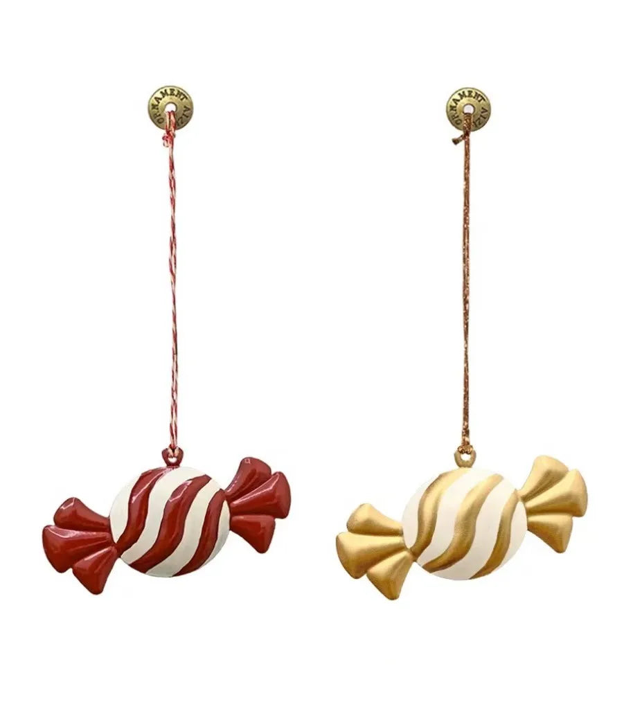 Metal Hand Painted Hanging Christmas Tree Decoration, Holiday Gift