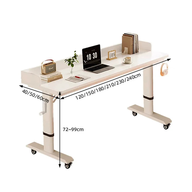 Adjustable Overbed Laptop Desk with Wheels