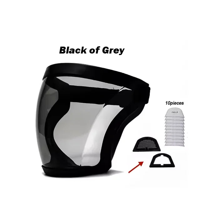 Full Face Transparent Protective Mask Dust and Fog Resistant Oil Splas