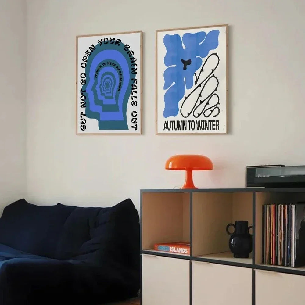 1PC Frameless Japanese Vintage Koi HD Posters Canvas Painting