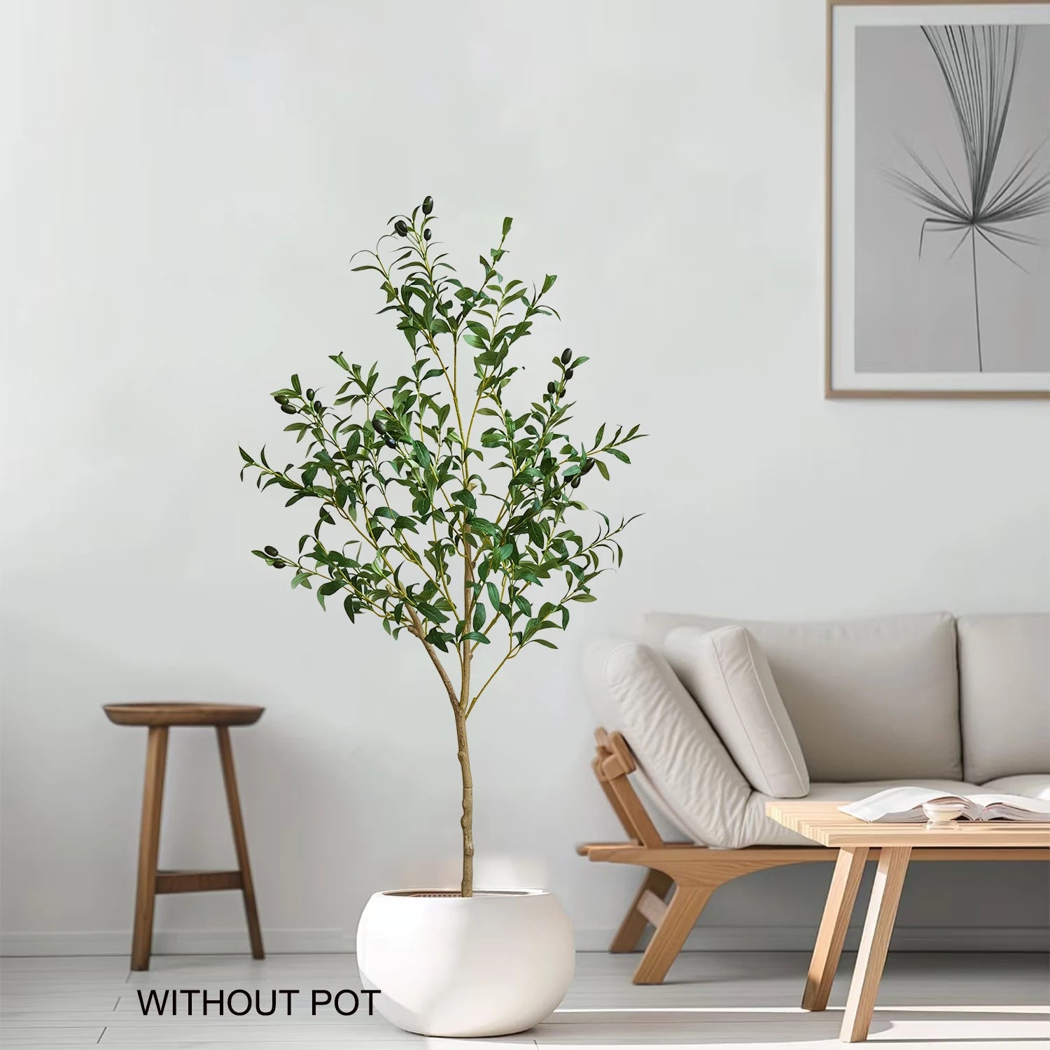 120-180CM Artificial Olive Tree Branch Without Pot Modern Minimalist Fake Plant