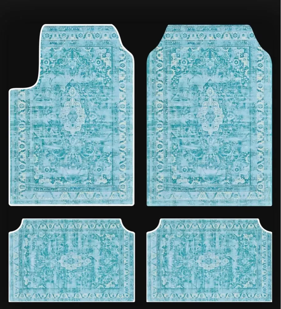 Set of Bohemian Style Floor Mat Universal Size Car Foot Mat