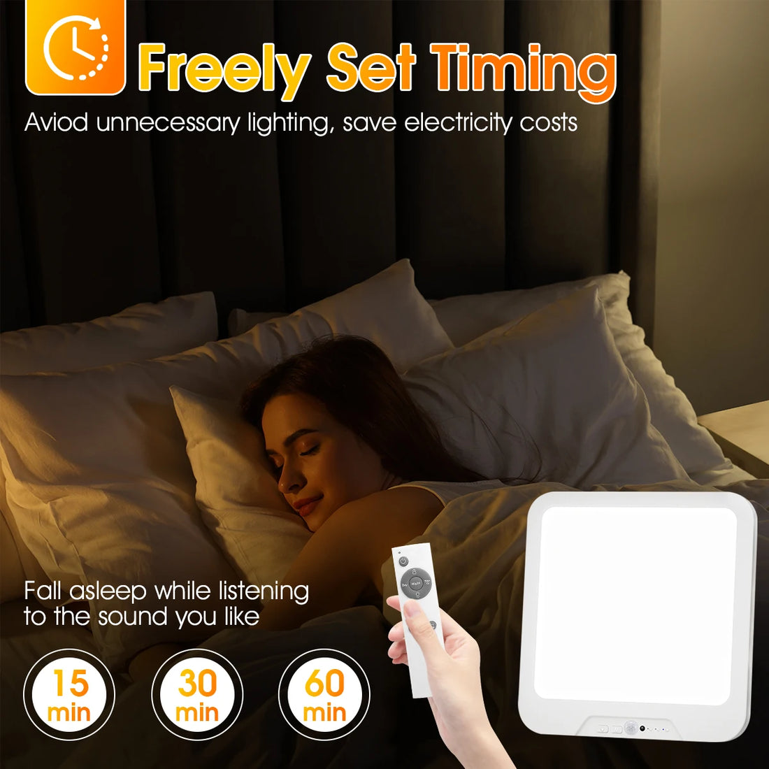 Rechargeable Motion Sensor Ceiling Light with Remote