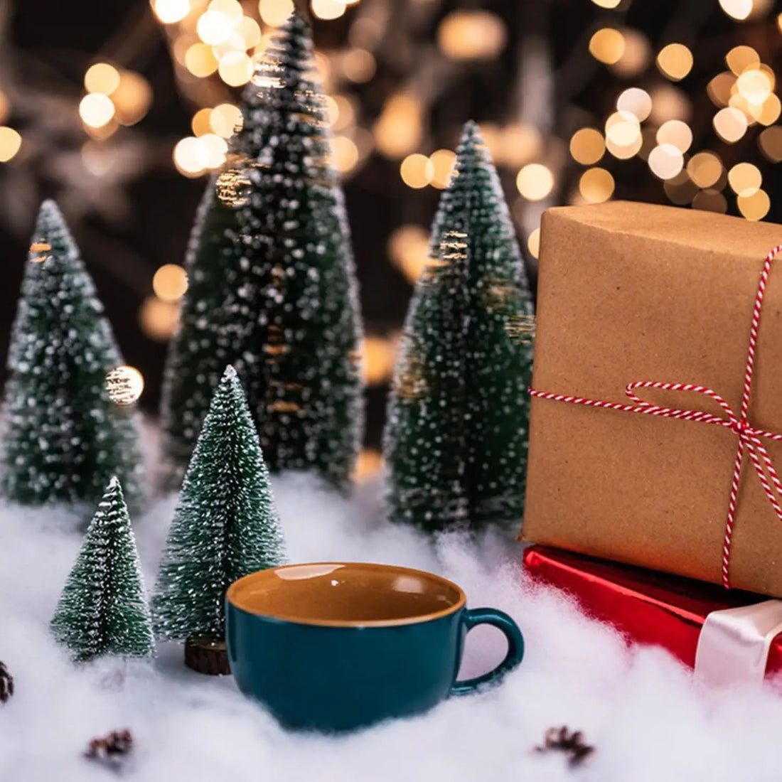 Mini Christmas Tree Bottle Brush Tree Artificial Green Christmas