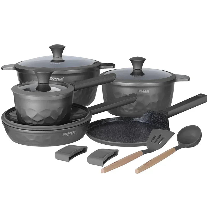 DONNOR Non-stick Pot 12/13/16pcs Cookware Set