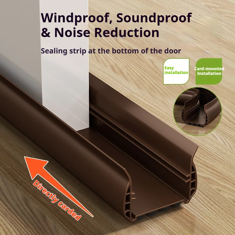 Pvc Door Seal Draft Stopper With 4 Layer Brush Reduce Noise Insect Proof