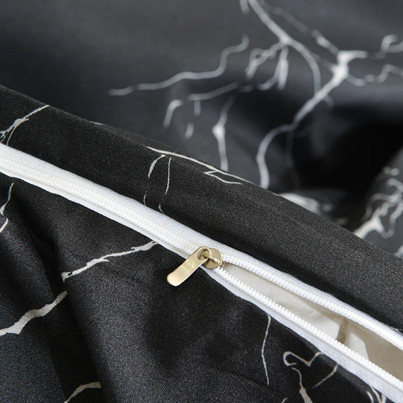 Black Marble Duvet Cover Sets Single/Queen/King Comforter