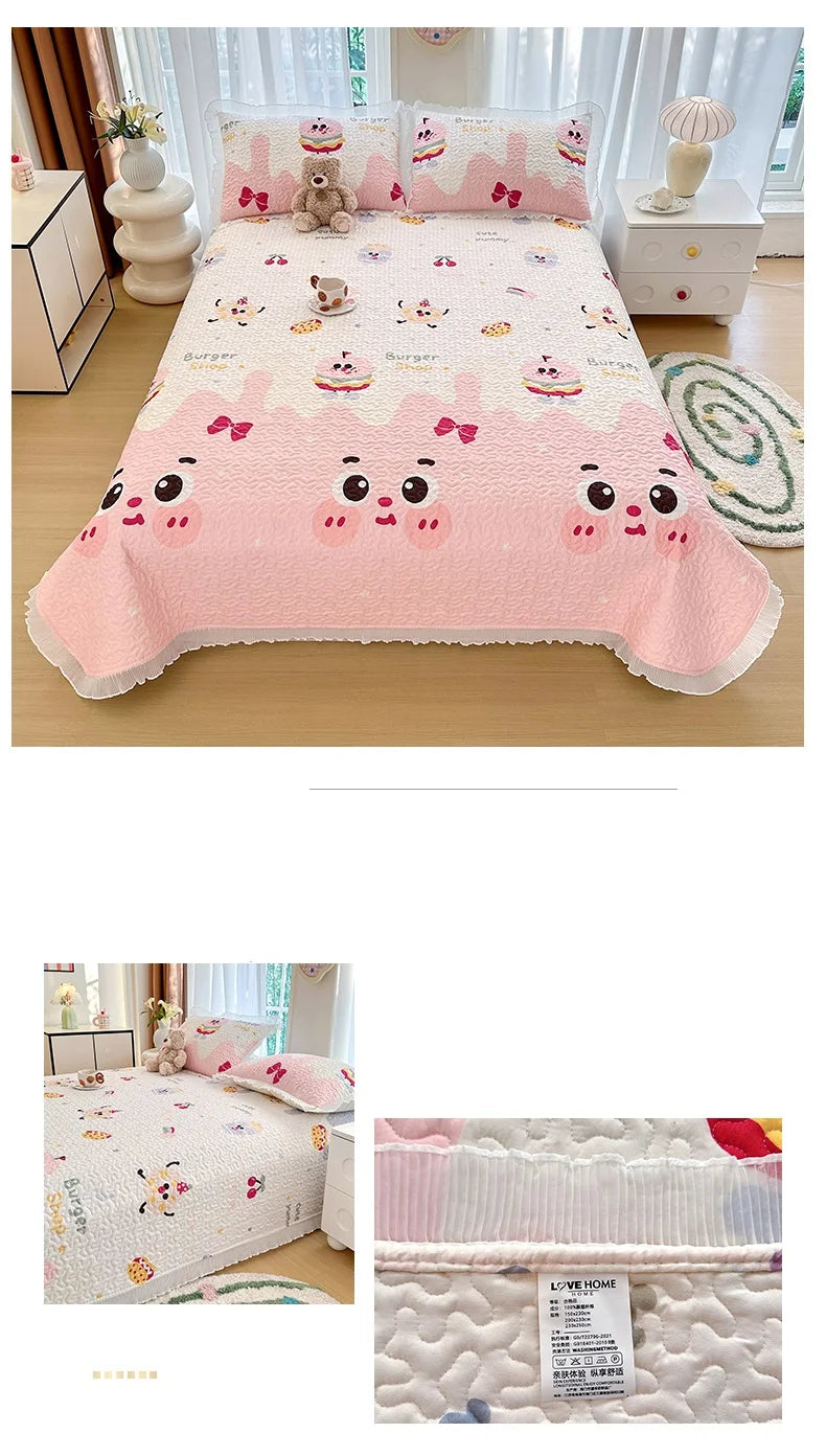 Thicken Bed Cover Floral Style Bedspread Home Bed Linen Double Bedspreads