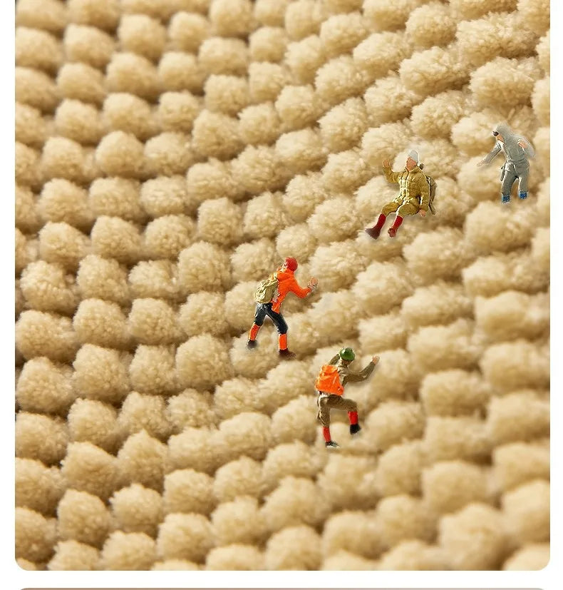Chenille Bath Mats Encrypted Thickened Short Plush Strong