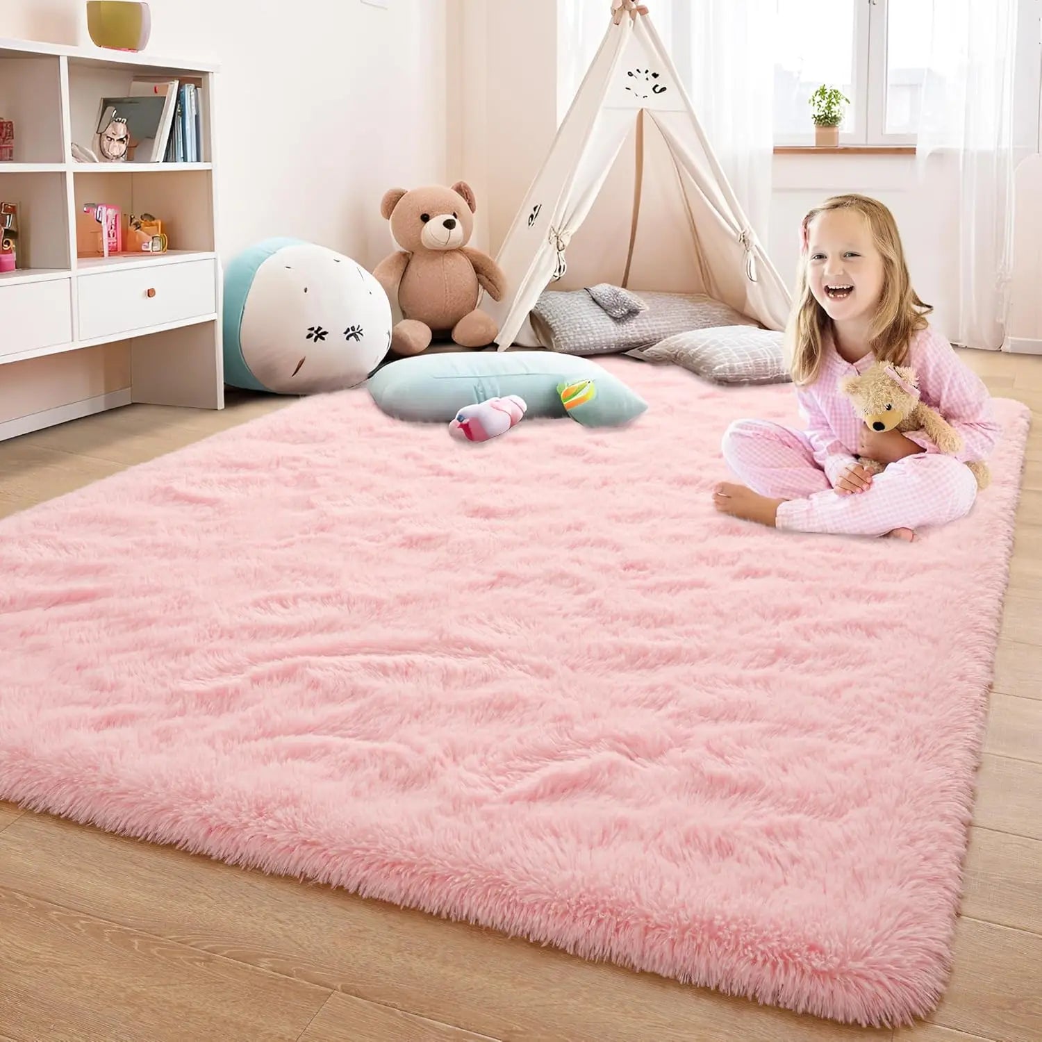 Plush Carpets Fluffy Ultra Soft Indoor Modern Area Rugs