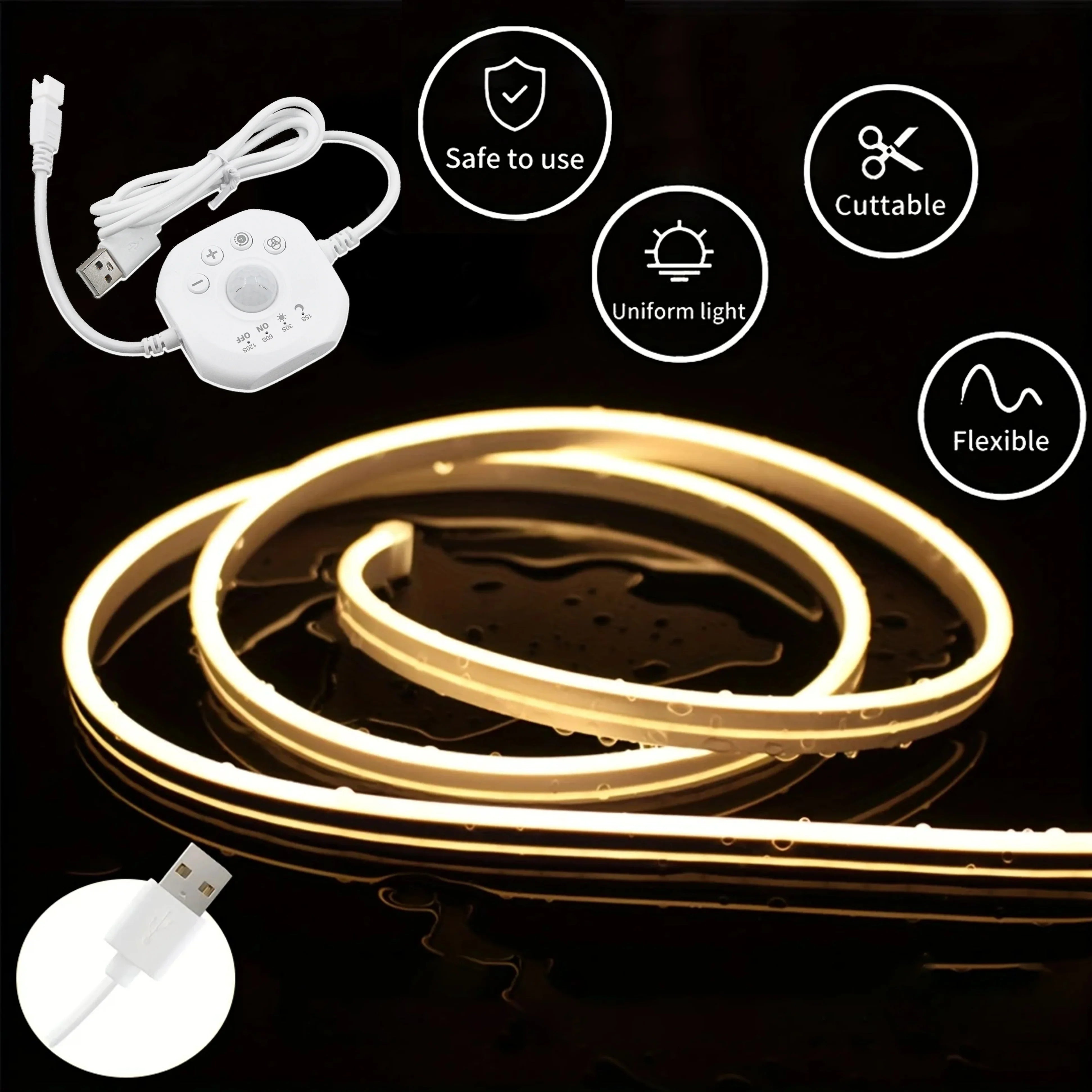 Flowing light strip LED Motion Sensor Light Indoor Under Bed Lights