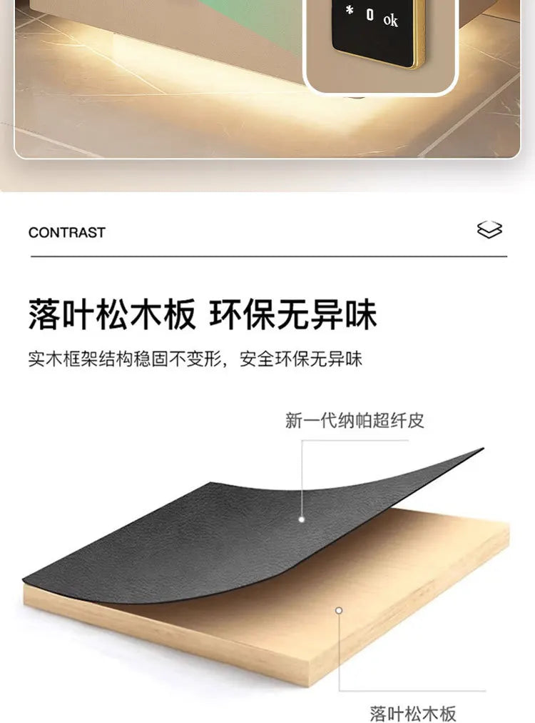 Smart Nightstand with Wireless Charger Bluetooth Speaker