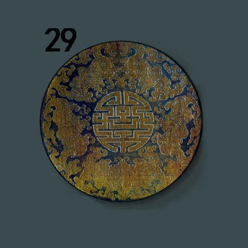 6-8inch Chinese Style Ceramic Plate with Dragon Phoenix