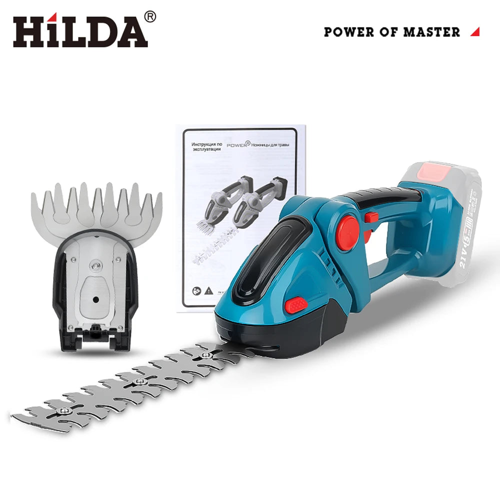 HILDA  2 IN1 Electric Hedge Trimmer Cordless Handheld Weeding